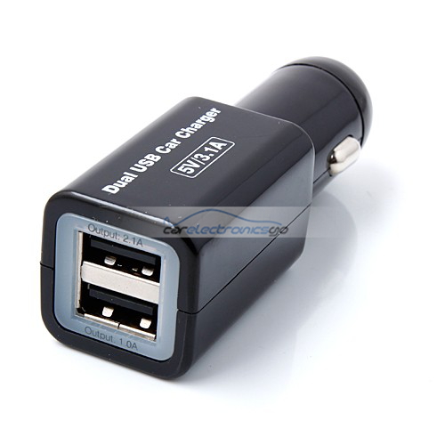 iParaAiluRy® Dual USB Car Charger 5V/3.1A Charge 2 USB Devices at the Same Time 2 Colors Available