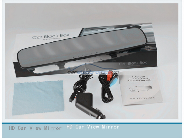 iParaAiluRy® HD 2.7" Bluetooth Car DVR 1080P Rearview Mirror Blackbox DVR