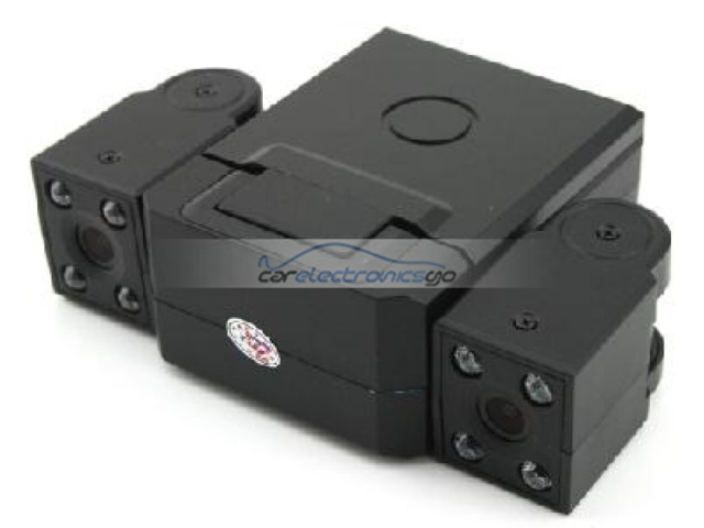 iParaAiluRy® Mini Dual Vehicle Camera Car Black Box DVR  Rotatable Lens Dashboard