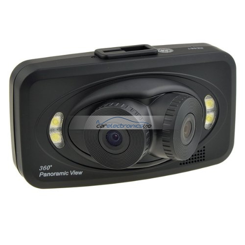 iParaAiluRy® 2.7 inch HD LCD 3 Cameras 360 degrees View Angle HD Car DVR Panoramic with G-Sensor Car Driving Recorder