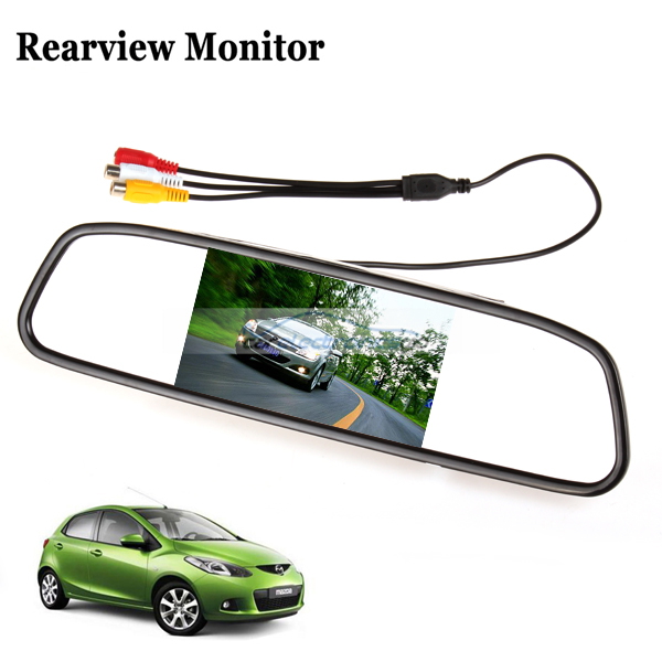 iParaAiluRy® 4.3" Color TFT-LCD Car Rear View Mirror Monitor 640x480 - Click Image to Close