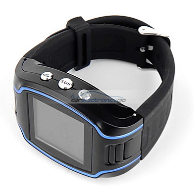 iParaAiluRy® 1.5" LCD Quad bands Wrist Watch GPS Tracker with Cell phone & SOS Button - Click Image to Close