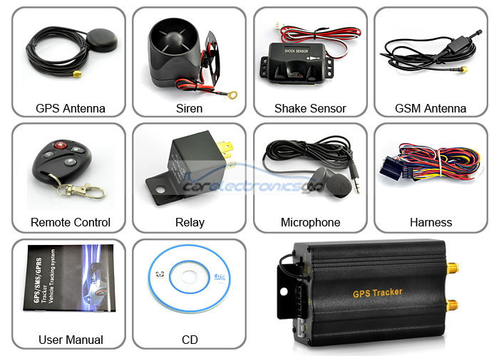 iParaAiluRy® Realtime Vehicle GPS Tracker with Siren Remote Control and Shock Sensor