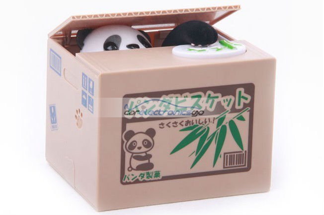 iParaAiluRy® Fashion Lovely Steal Panda Piggy Bank With Music Novel and Creative Gift for lover relatives and friends - Click Image to Close