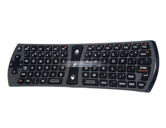 iParaAiluRy® New Rii RT-MWK24 2.4GHz Mini Wireless Keyboard With Air Mouse Black