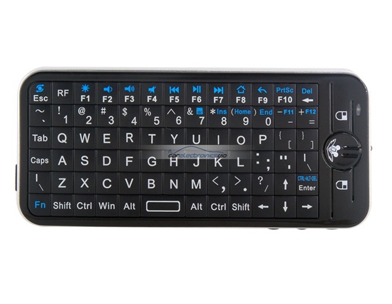 iParaAiluRy® New KP-810-16 2.4G RF Wireless 82-Key Keyboard & Air Mouse Black - Click Image to Close