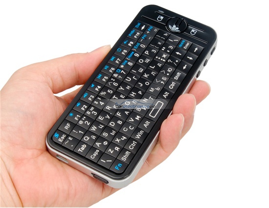 iParaAiluRy® New KP-810 2.4G RF 82-key Mini Wireless Keyboard & Air Mouse Russian Version Black