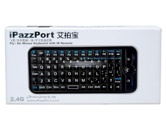 iParaAiluRy® New KP-810 2.4G RF 82-key Mini Wireless Keyboard & Air Mouse Russian Version Black
