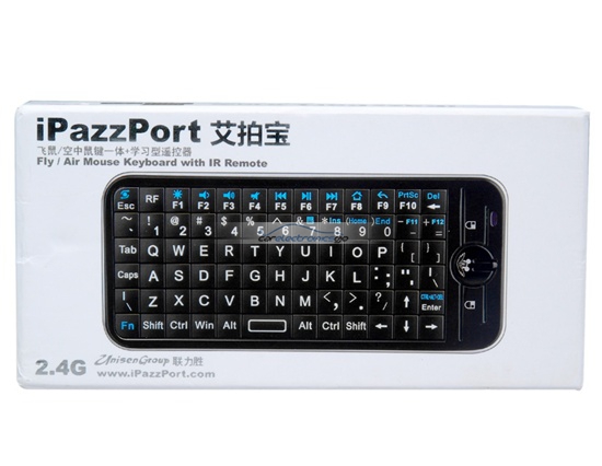 iParaAiluRy® New KP-810 2.4G RF 82-key Mini Wireless Keyboard & Air Mouse German Version Black