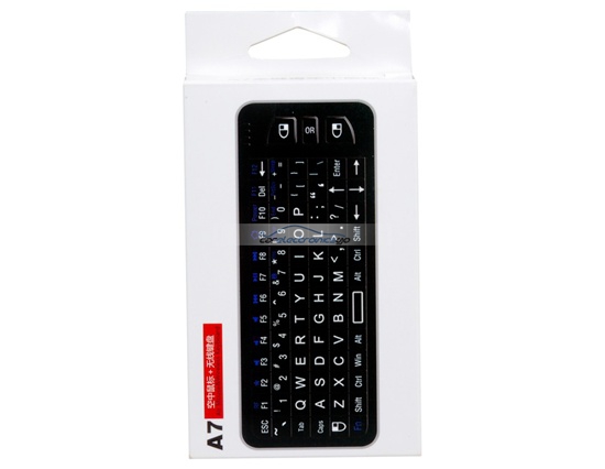 iParaAiluRy® New A7 Glow-in-the-Dark Mini 2.4GHz Wireless QWERTY Keyboard And Air Mouse