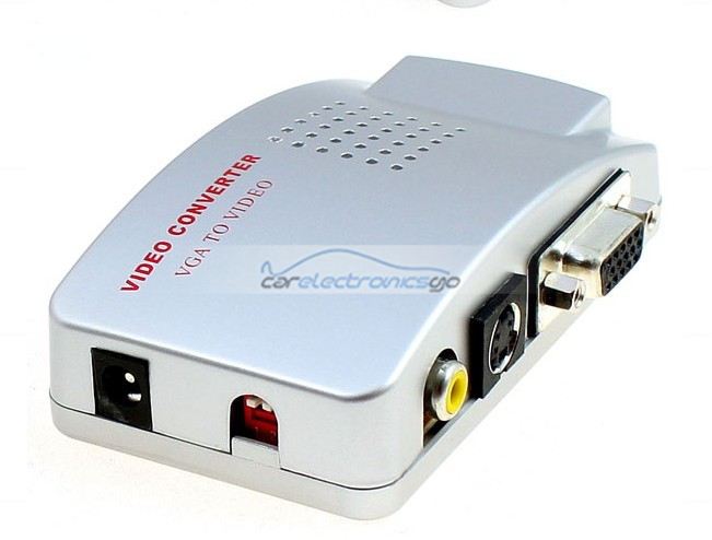 iParaAiluRy® Universal PC VGA to TV AV RCA Signal Adapter Converter Video Switch Box Supports NTSC PAL System