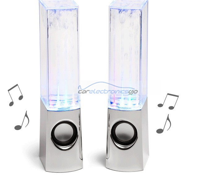 iParaAiluRy® Mini Water Fountain Speakers with Dancing LED Lights for Laptop Computer MP3 Audio Sound - Click Image to Close