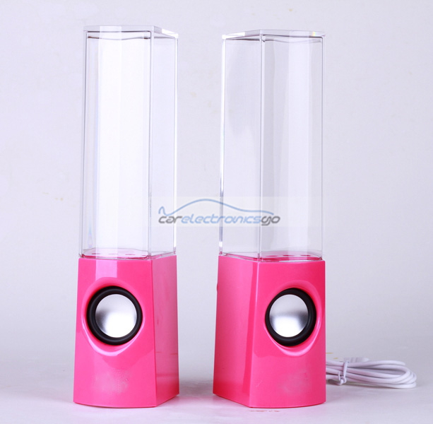 iParaAiluRy® Mini Water Fountain Speakers with Dancing LED Lights for Laptop Computer MP3 Audio Sound