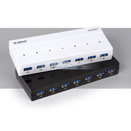 iParaAiluRy® New Fashion Portable H727RK series 7 Ports USB 3.0 HUB With 3ft USB3.0 Cable and Power Adapter by ORICO