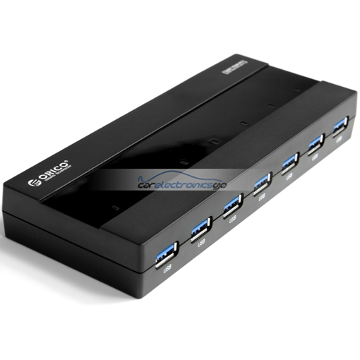 iParaAiluRy® New Fashion Portable H727RK series 7 Ports USB 3.0 HUB With 3ft USB3.0 Cable and Power Adapter by ORICO