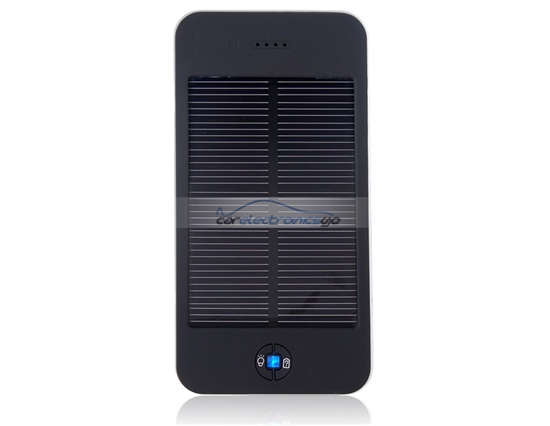 iParaAiluRy® 4000mAh Solar Mobile Power Bank for iPhone iPod with LED Light (Black) - Click Image to Close