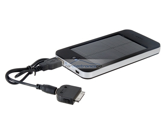 iParaAiluRy® 4000mAh Solar Mobile Power Bank for iPhone iPod with LED Light (Black)