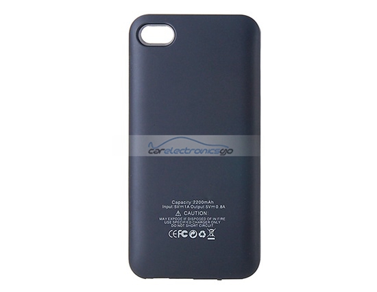 iParaAiluRy® 2200mAh Rechargeable External Battery Case for iPhone 4 / 4S Battery Case(Black)