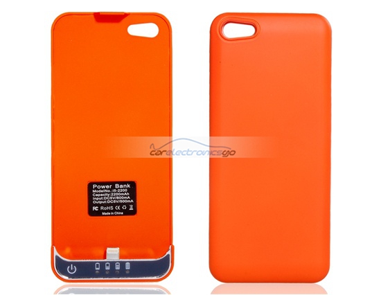 iParaAiluRy® Extended Battery Case for iPhone 5,2200mAh Battery Case Power Bank(Orange)