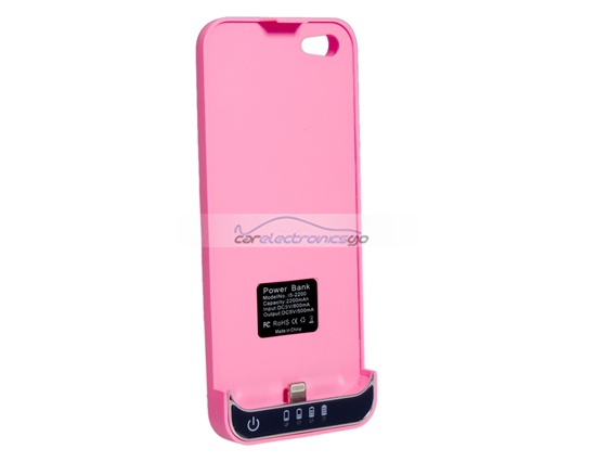 iParaAiluRy® 2200mAh Extended Battery Case for iPhone 5 Battery Case Power Bank(Pink)