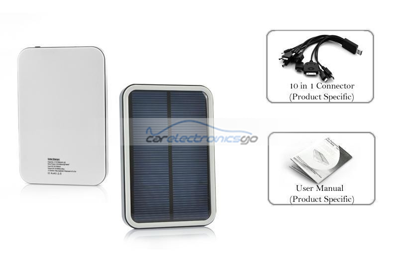 iParaAiluRy® 7000mAh Solar Power Bank with 10 in 1 USB Splitter Cable