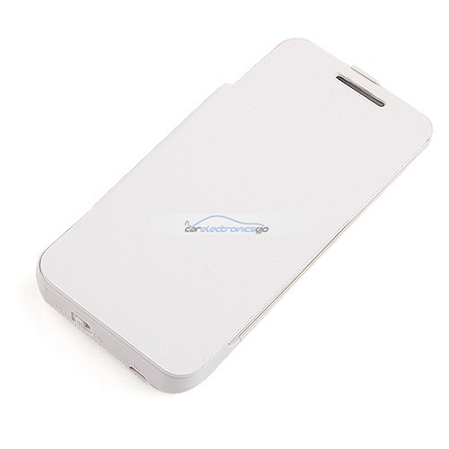 iParaAiluRy® 3800mAh External Battery Backup Case Cover Power Bank Charger Pack For HTC M7 White - Click Image to Close