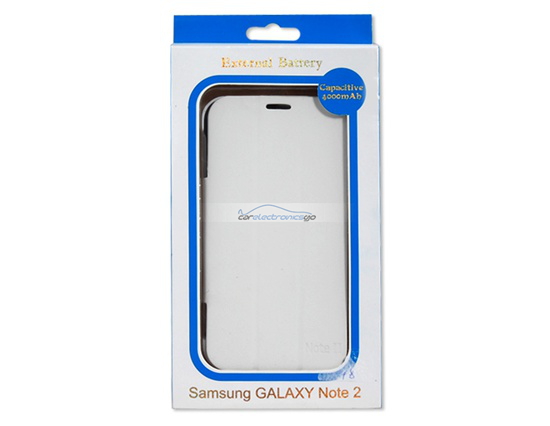 iParaAiluRy® 4000mAH Back Cover Battery for Samsung Note 2/N7100 Power Pack White