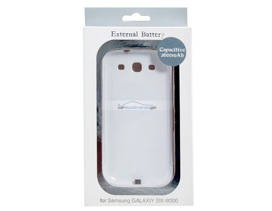 iParaAiluRy® 2600mAH Back Cover Battery for Samsung Galaxy S3 i9300 Power Pack Blue White Black