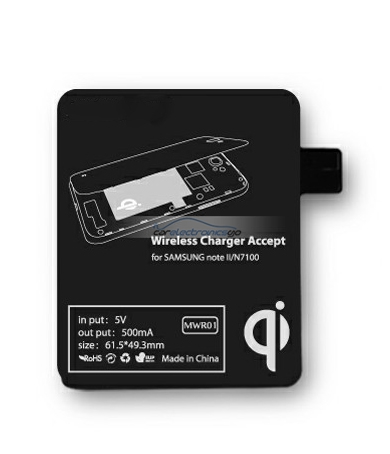 iParaAiluRy® Wireless Charger Receiver Tag for Samsung Galaxy Note2 N7100 - Click Image to Close