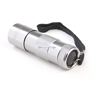 iParaAiluRy® Aluminum Flashlight Torch Light 12-LED UV Silver (3xAAA)