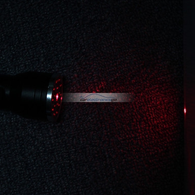 iParaAiluRy® Switch Flashlight Torch 15 LED+1 Red Laser FX 15+1 Mid-button 3xAAA Black