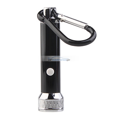 iParaAiluRy® 2 in 1 LED Keychain 3 LED Flashlight Torch Light 1 UV Black - Click Image to Close