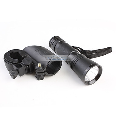 iParaAiluRy® 3W LED Torch Light Flashlight For Bicycle Bike 3xAAA Black - Click Image to Close