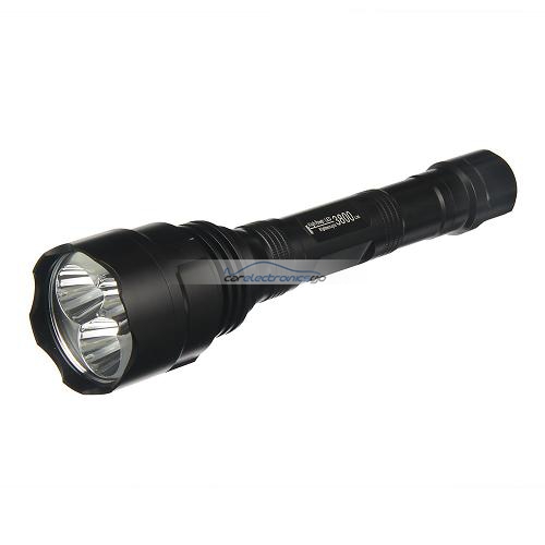 iParaAiluRy® High Power New Led Flashlight Torch 1-mode 3800 Lumens Aluminum 3X CREE XM-L T6 1-Mode 2x18650 - Click Image to Close