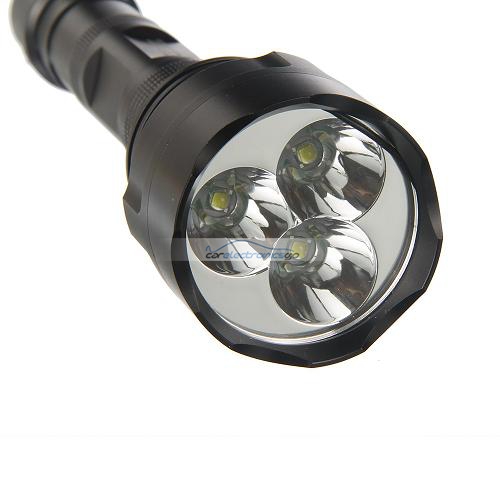 iParaAiluRy® High Power New Led Flashlight Torch  1-mode 3800 Lumens Aluminum 3X CREE XM-L T6 1-Mode 2x18650