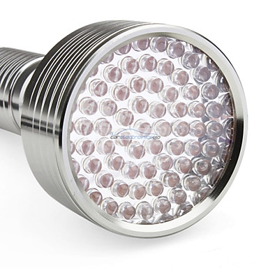 iParaAiluRy® New LED Household Flashlight Torch Light Traditional Aluminum 68 4xAAA Silver