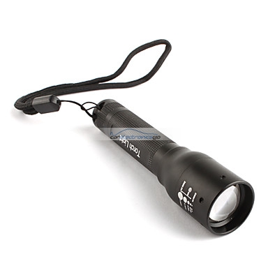 iParaAiluRy® New Aluminum LED Flashlight Torch Light FX C78-A 3W 1xAA Black - Click Image to Close