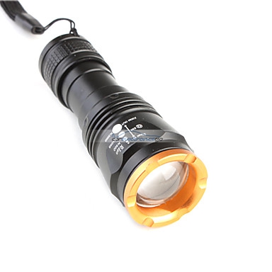 iParaAiluRy® New LED Focusing Zooming Flashlight Torch Light High Power Aluminum CREE Q5 1x16340 - Click Image to Close