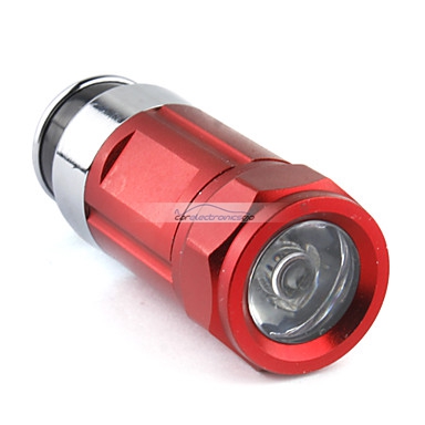 iParaAiluRy® Mini New Aluminum LED Flashlight Torch Light Lamp with Car Cigarette Lighter Blue Red