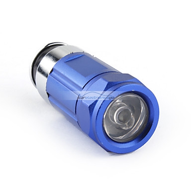 iParaAiluRy® Mini New Aluminum LED Flashlight Torch Light Lamp with Car Cigarette Lighter Blue Red