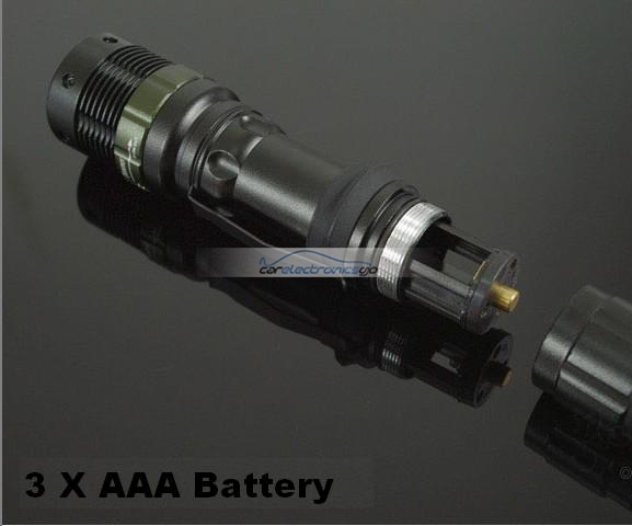 iParaAiluRy® New Flashlight Torch CREE SA25 Q5 LED 7W 400 Lumen Zoomable (1x18650/3xAAA)