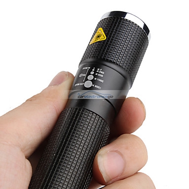 iParaAiluRy® New LED Flashlight Torch FX SK58 3W 1-mode Focus Zooming Aluminum 1xAA Black