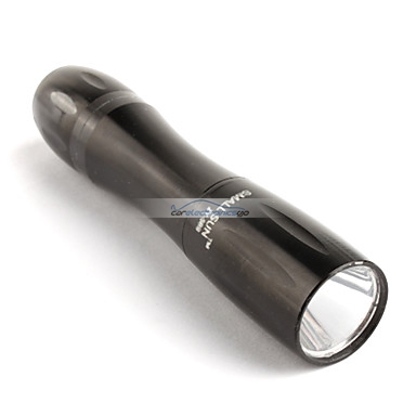 iParaAiluRy® New Aluminum LED Flashlight Torch Light Small Sun ZY-569 1W 1xAA Black - Click Image to Close