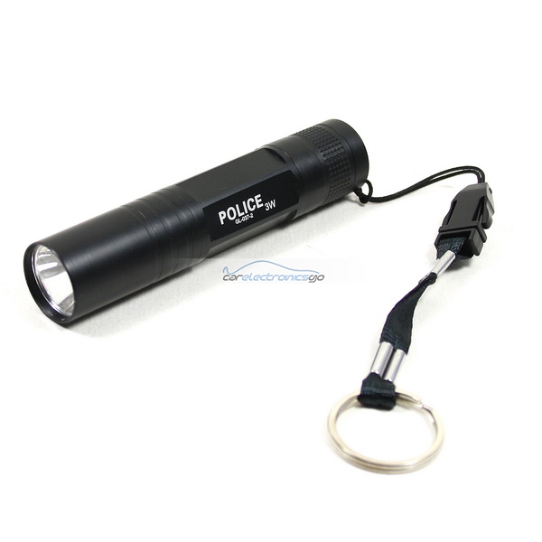 iParaAiluRy® New Outdoor Torch Flashlight Pocket Lamp 3W LED Police Black - Click Image to Close