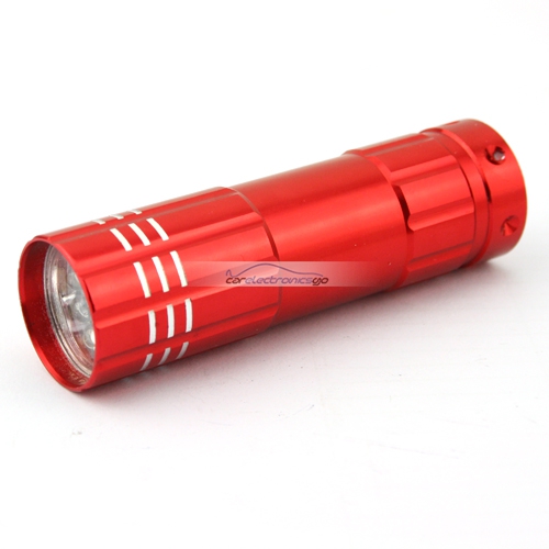 iParaAiluRy® 3W New 9 LED Lamp Torch Light Flashlight for Camping Hiking Silver Red Blue