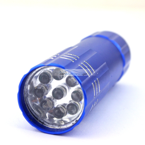 iParaAiluRy® 3W New 9 LED Lamp Torch Light Flashlight for Camping Hiking Silver Red Blue