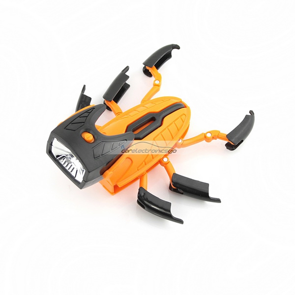 iParaAiluRy® New LED Flashlight With Orange Blk Plastic Transformable Beetle - Click Image to Close