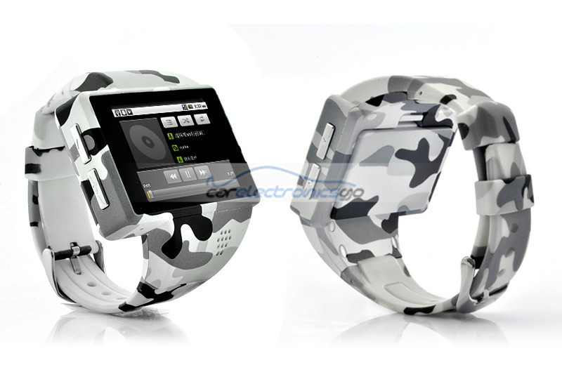 iParaAiluRy® 2" Android Phone Watch "Rock" with 8GB Micro SD, 2MP Camera Army Combat Uniform Pattern