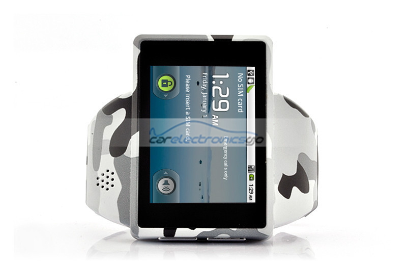 iParaAiluRy® 2" Android Phone Watch "Rock" with 8GB Micro SD, 2MP Camera Army Combat Uniform Pattern