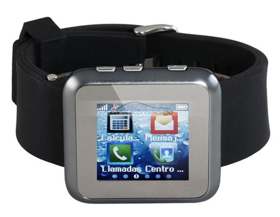 iParaAiluRy® Black 1.5" Watch Touch Phone with Bluetooth Resistive Touch